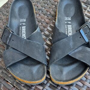 Birkenstock Black Cross-Strap Sandals